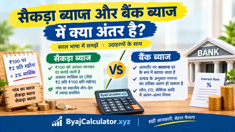 सैकड़ा ब्याज और बैंक ब्याज में क्या अंतर है? आसान भाषा में समझें